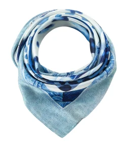 V1969 Grote zijden sjaal Blauw Tijger blue Outlet