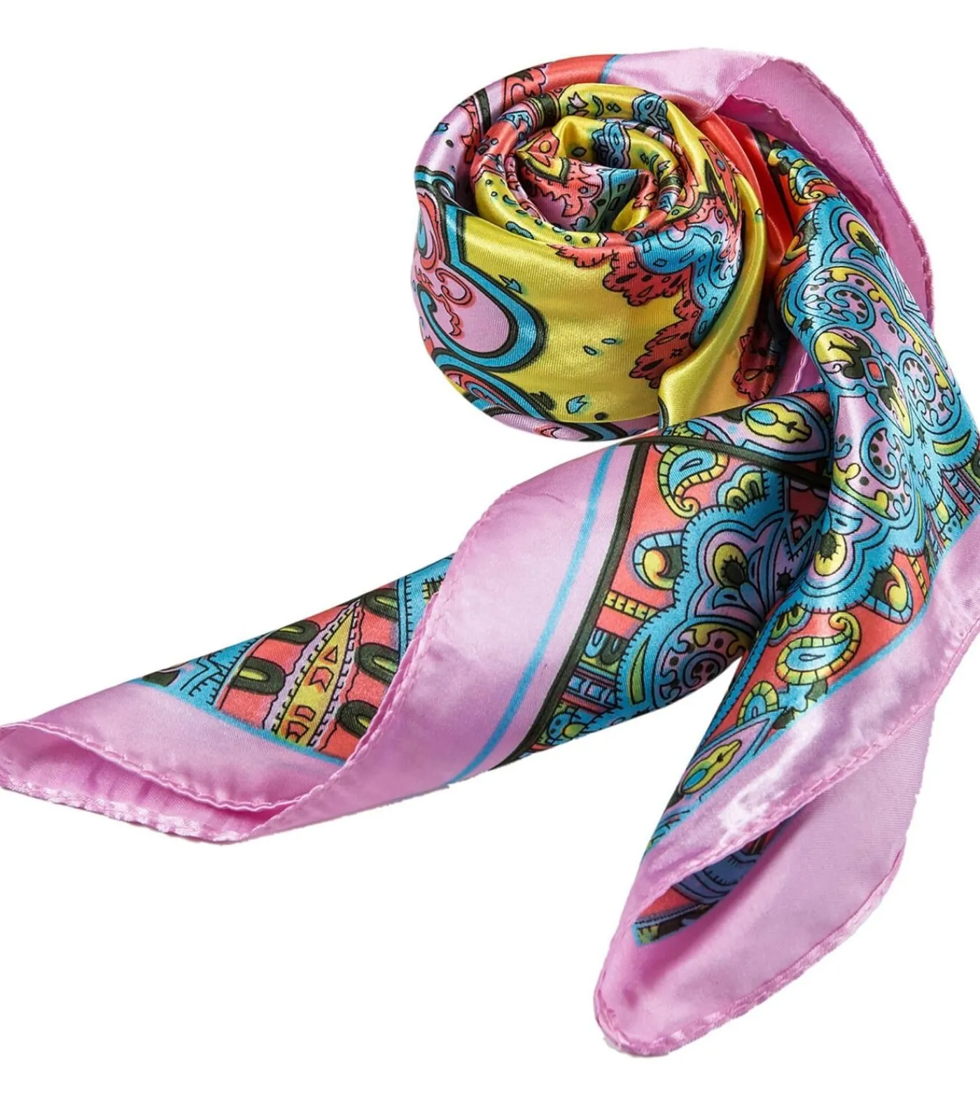 Alberto Cabale Grote zijden sjaal Pink Orange Yello Zoé multicolor Hot