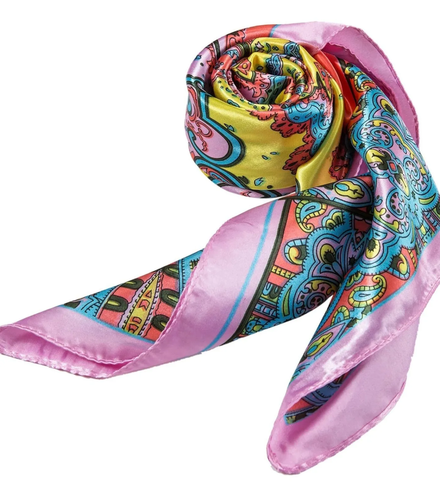 Alberto Cabale Grote zijden sjaal Pink Orange Yello Zoé multicolor Hot
