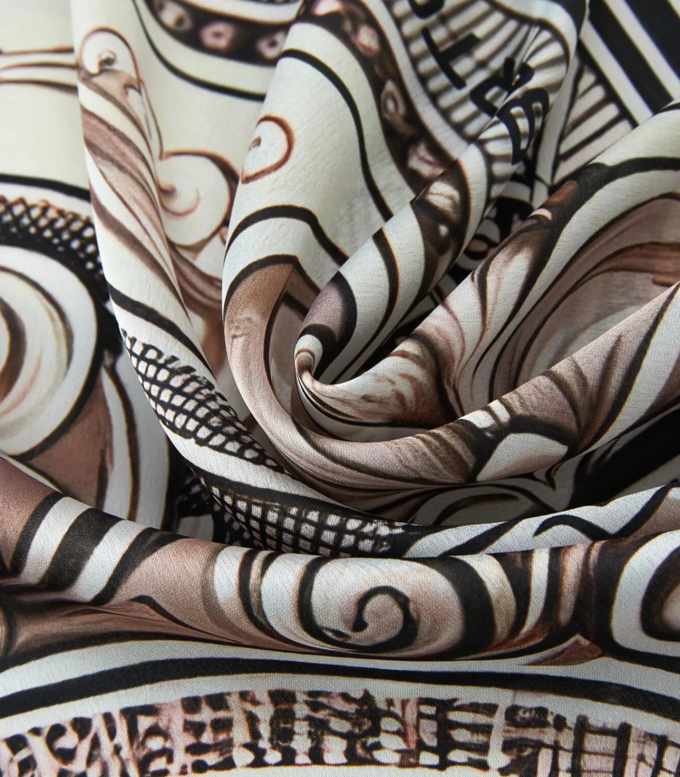 Alberto Cabale Grote zijden vierkant Authentic Zoé beige Sale