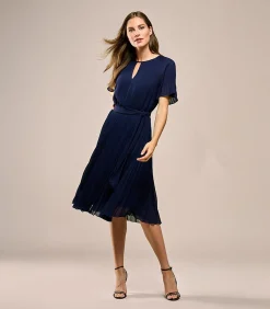 Mart Visser Haily Plisse Jurk Maxi navyBlue Discount