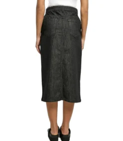 Urban Classics Halflange denim rok voor dames black New