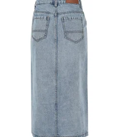 Urban Classics Halflange denim rok voor dames blue New
