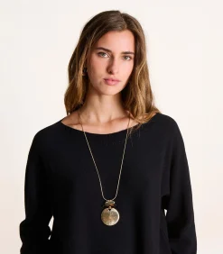 La Fée Maraboutée Halsketting met tweekleurig goud en bruin hars whiteGold Discount
