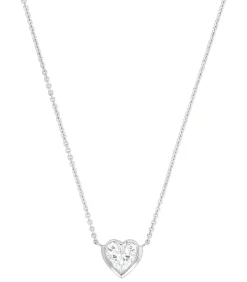 JOOP! Halsketting voor dames, 925 Sterling zilver, zirkonia synth. | Hart silver Hot