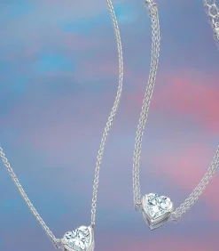 JOOP! Halsketting voor dames, 925 Sterling zilver, zirkonia synth. | Hart silver Hot