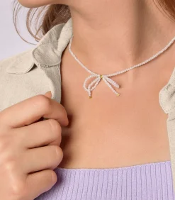 NOELANI Halsketting voor dames, roestvrij staal, zirkonia synth., stalen kralen | lus gold