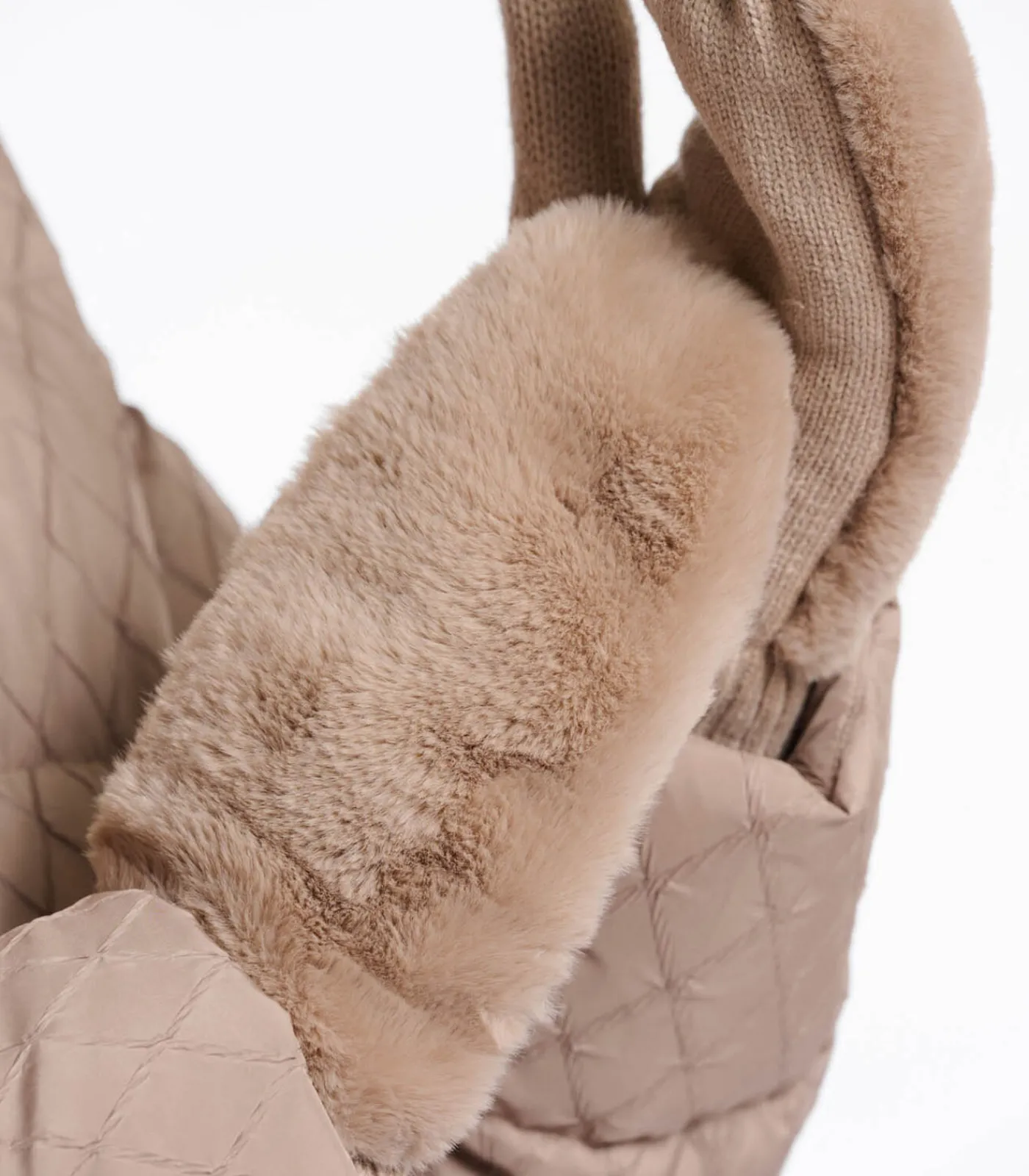 Rino&Pelle Handschoenen in imitatiebont Haver OS lightBrown Clearance