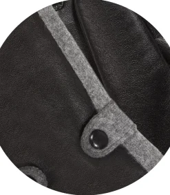 ISOTONER Handschoenen lamsleer/wol voor dames Zwart black