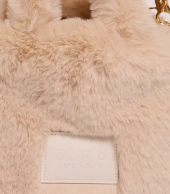 Rino&Pelle Handtas van imitatiebont Licht OS beige