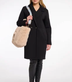 Rino&Pelle Handtas van imitatiebont Licht OS beige