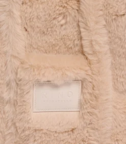 Rino&Pelle Handtas van imitatiebont Licht OS beige