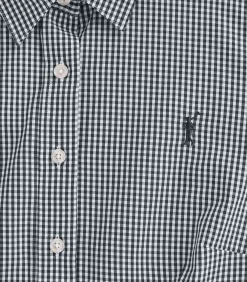 Polo Club Hemd met marineblauwe vichy-ruitjes en Rigby Go-logo navyBlue New