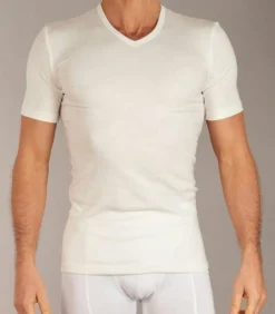 Ten Cate Heren thermo shirt Korte mouw - V-hals - Warm ondershirt met korte mouwen white Clearance