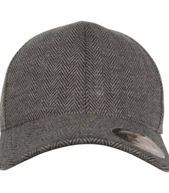 Flexfit HERRINGBONE - Baseball Pet - Zwart black Hot
