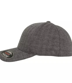 Flexfit HERRINGBONE - Baseball Pet - Zwart black Hot