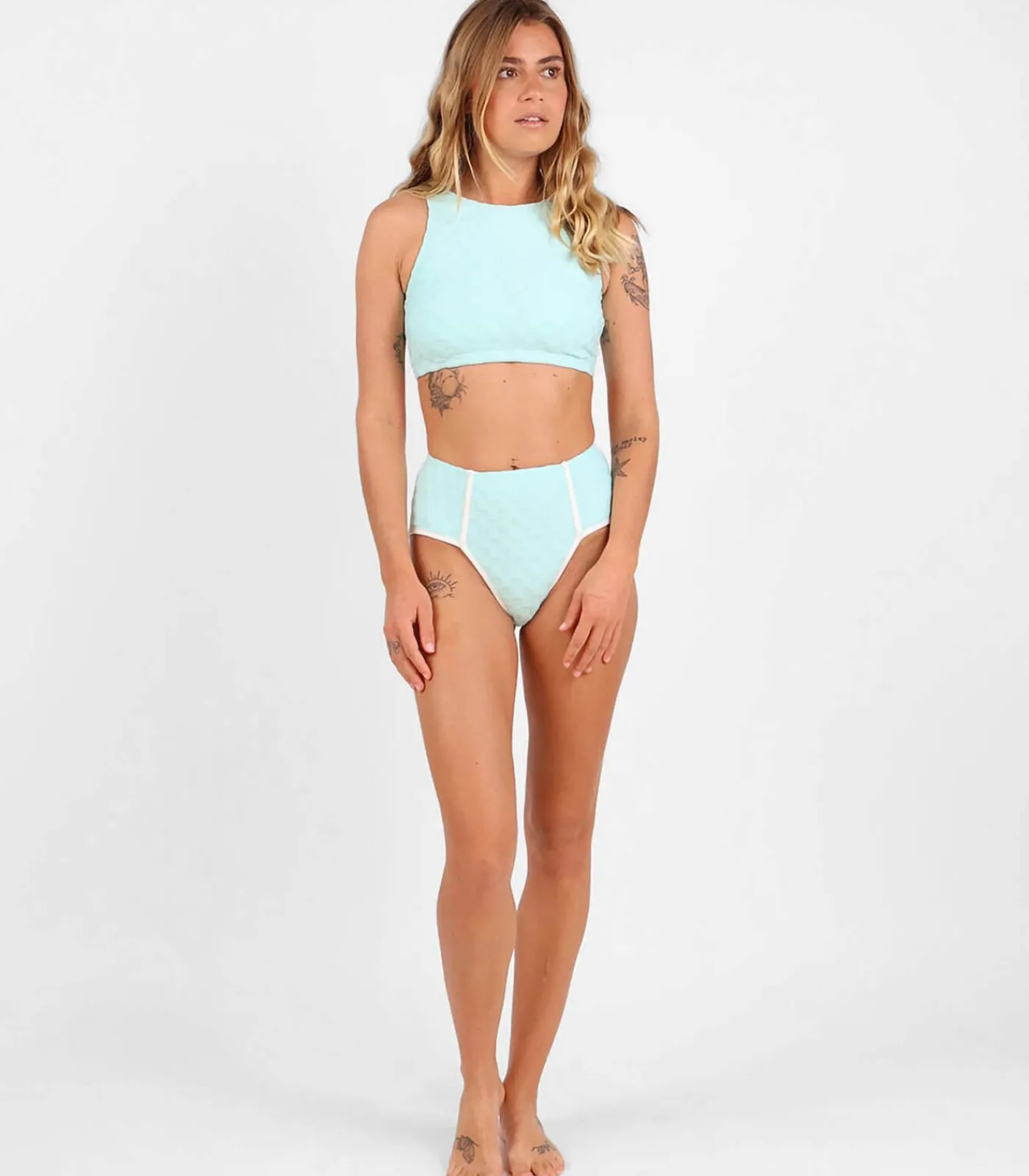 Oxbow Hoge BH jacquard badstof handdoek SOUREY turquoise Sale