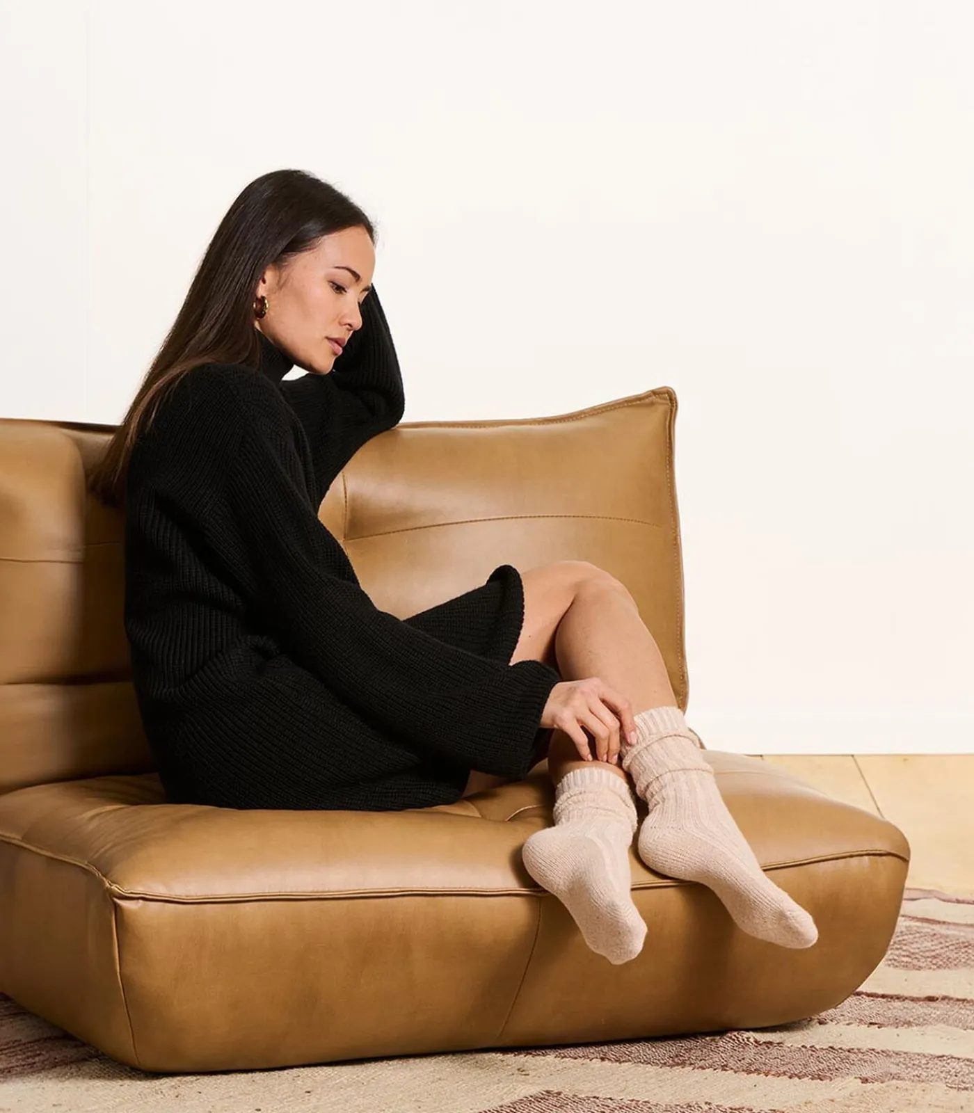 La Fée Maraboutée Hoge sokken met grijze en beige lurex gray Online