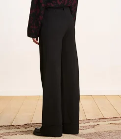 La Fée Maraboutée Hoge taille pantalon in zwart milano black Clearance
