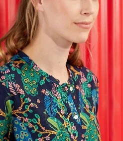 La Fiancée HOLT Vloeiend Pyjamashirt darkBlue New