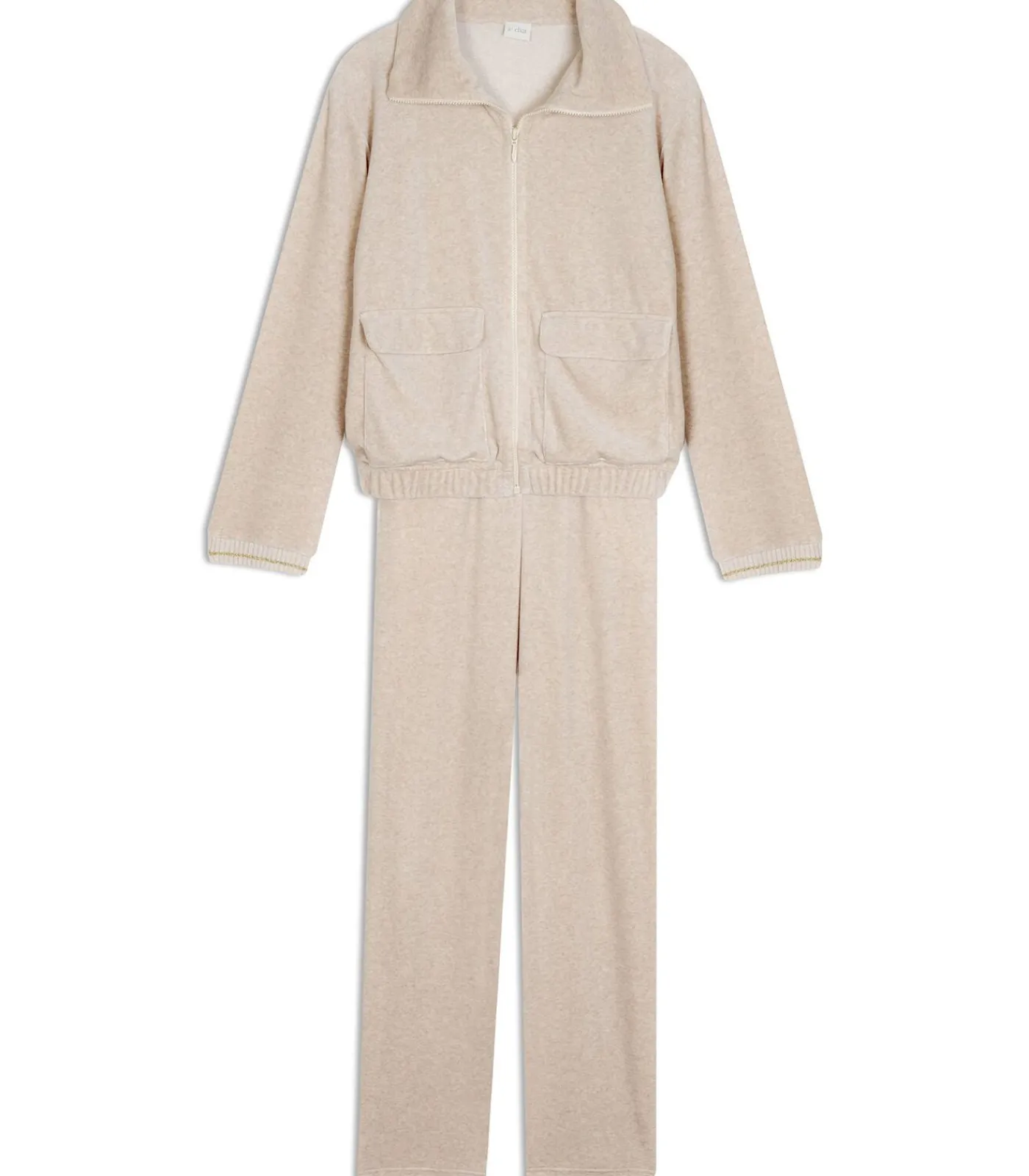 LE CHAT Homewear-set met ritssluiting van fluweel COUNTRY 126 beige Hot