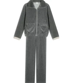 LE CHAT Homewear-set met ritssluiting van fluweel COUNTRY 126 gray Clearance