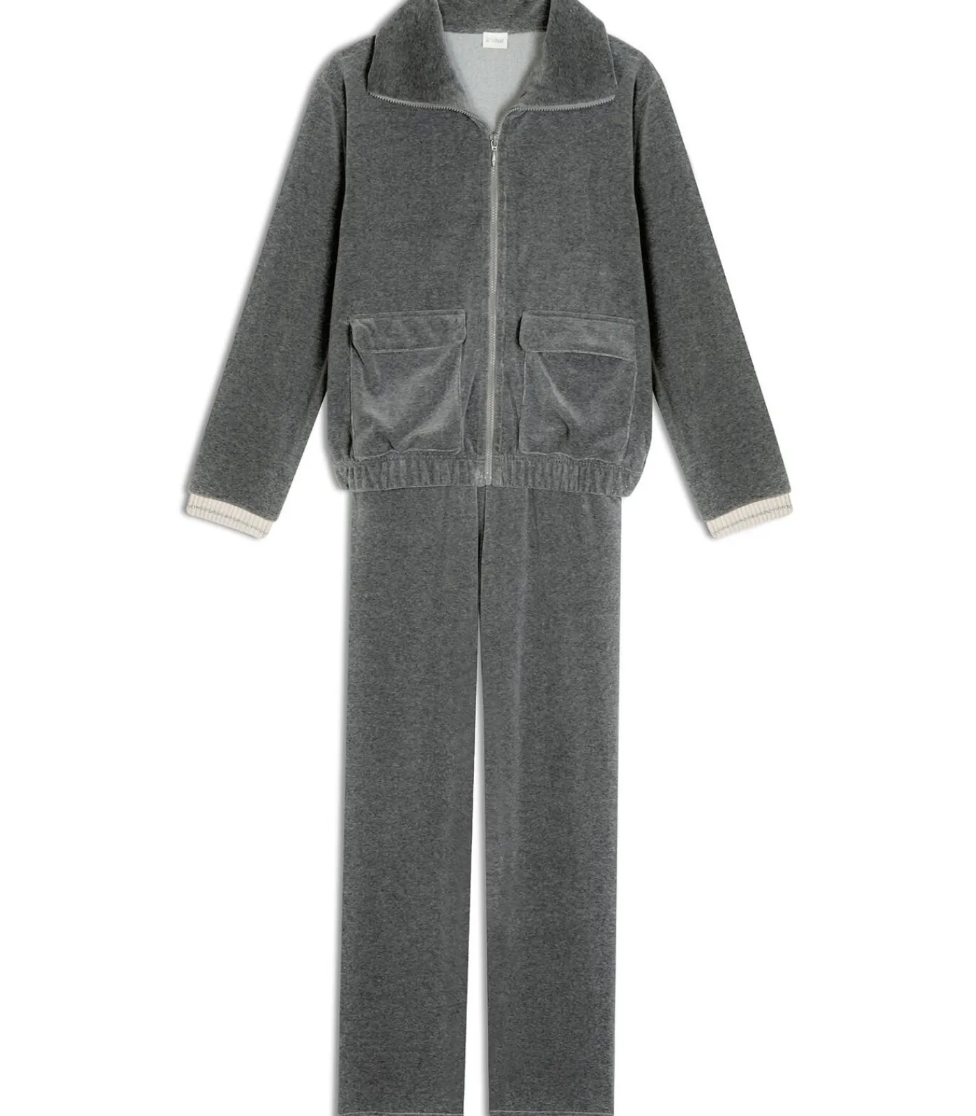 LE CHAT Homewear-set met ritssluiting van fluweel COUNTRY 126 gray Clearance