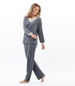 LE CHAT Homewear-set van fluweel COUNTRY 122 gray Sale