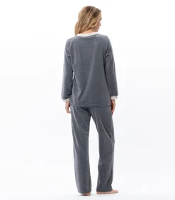 LE CHAT Homewear-set van fluweel COUNTRY 122 gray Sale