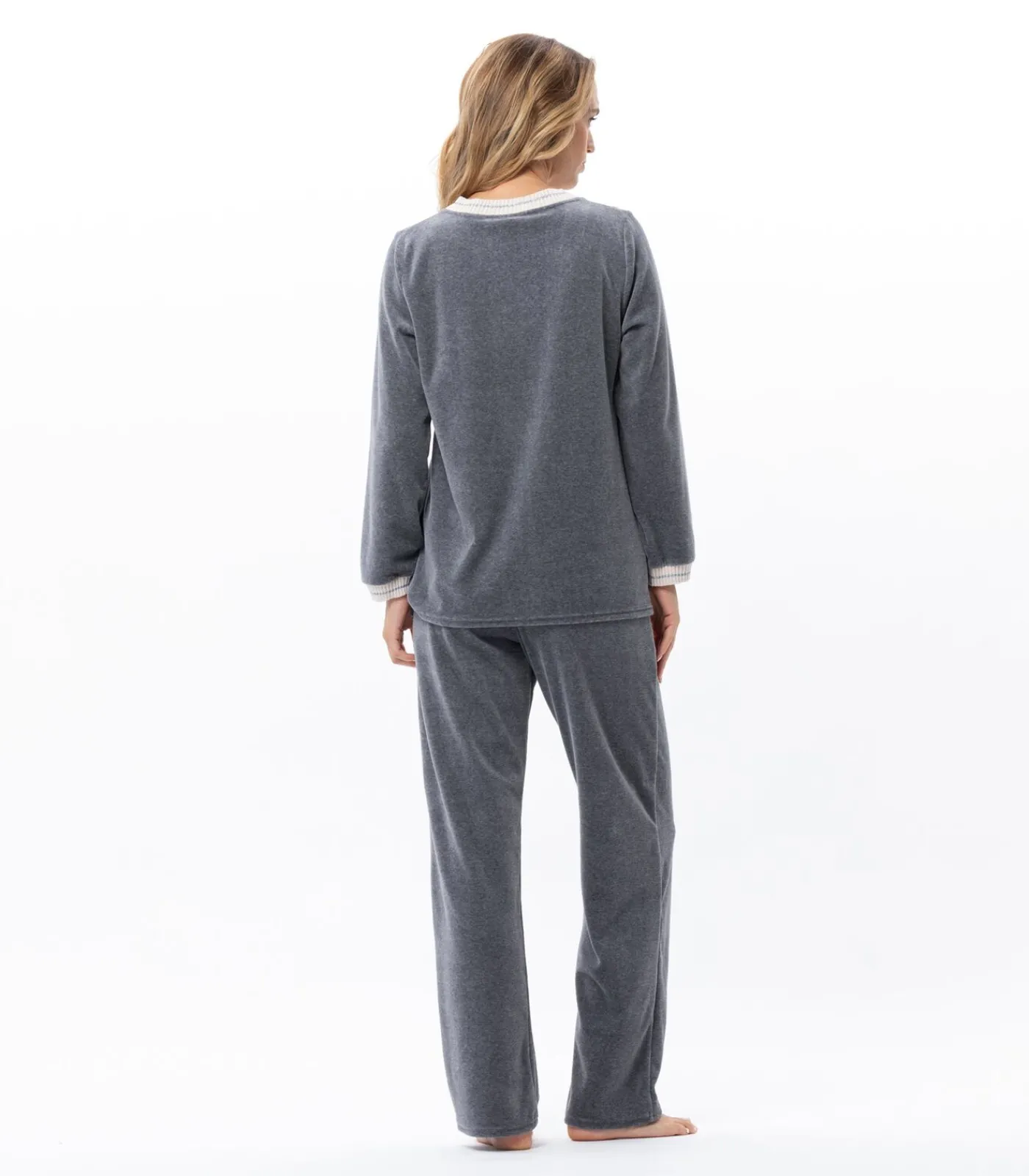 LE CHAT Homewear-set van fluweel COUNTRY 122 gray Sale