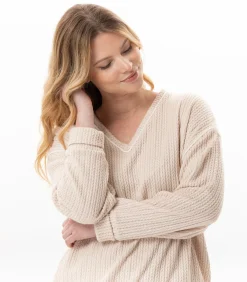 LE CHAT Homewear-set van gebreide stof SHETLAND 124 beige Hot