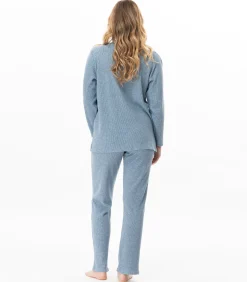LE CHAT Homewear-set van lurex-breisel CLUB 122 blue Online