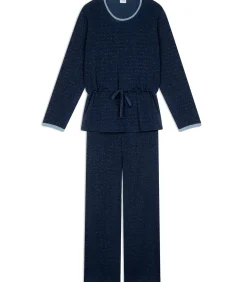 LE CHAT Homewear-set van lurex-fleece ECLAT 124 blue Outlet