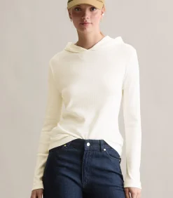 Marc O’Polo DENIM Hoodie lange mouw slim white Discount