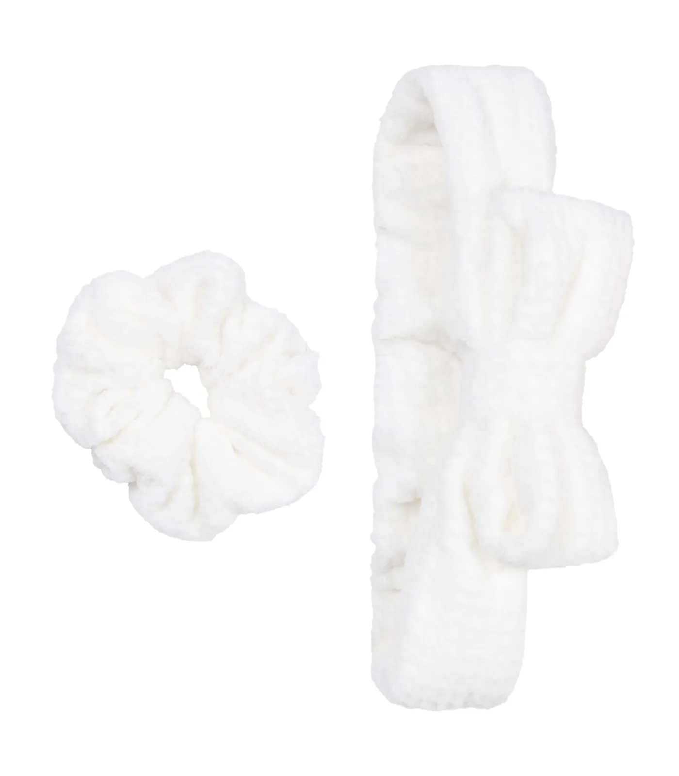 Hunkemöller Hoofdband van flanellen fleece white Clearance