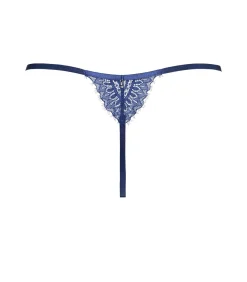 Hunkemöller Hoog uitgesneden string Mabel blue Clearance