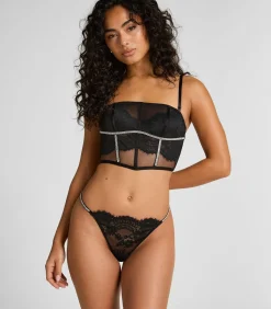 Hunkemöller Hoog uitgesneden string Odette black