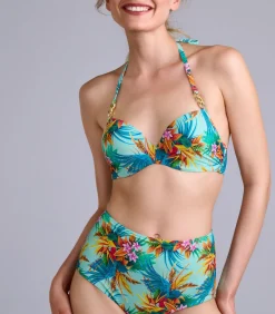 Marlies Dekkers hula haka highwaist bikini slip blueSky New