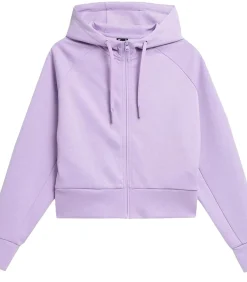 4F H4Z22 BLD027 - Trui met kap Met Volledige Ritssluiting - violet Outlet