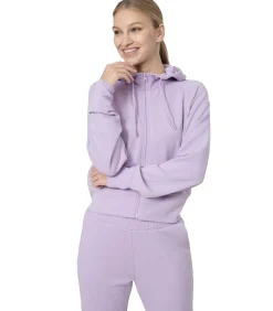 4F H4Z22 BLD027 - Trui met kap Met Volledige Ritssluiting - violet Outlet