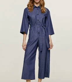 Conquista katoenen jumpsuit Indigo Clearance