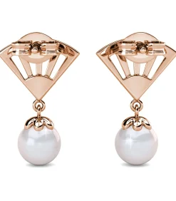 MYC-Paris Ingride Pearl oorbellen - Oostenrijks kristal van zeer hoge kwaliteit roseGold/white Discount