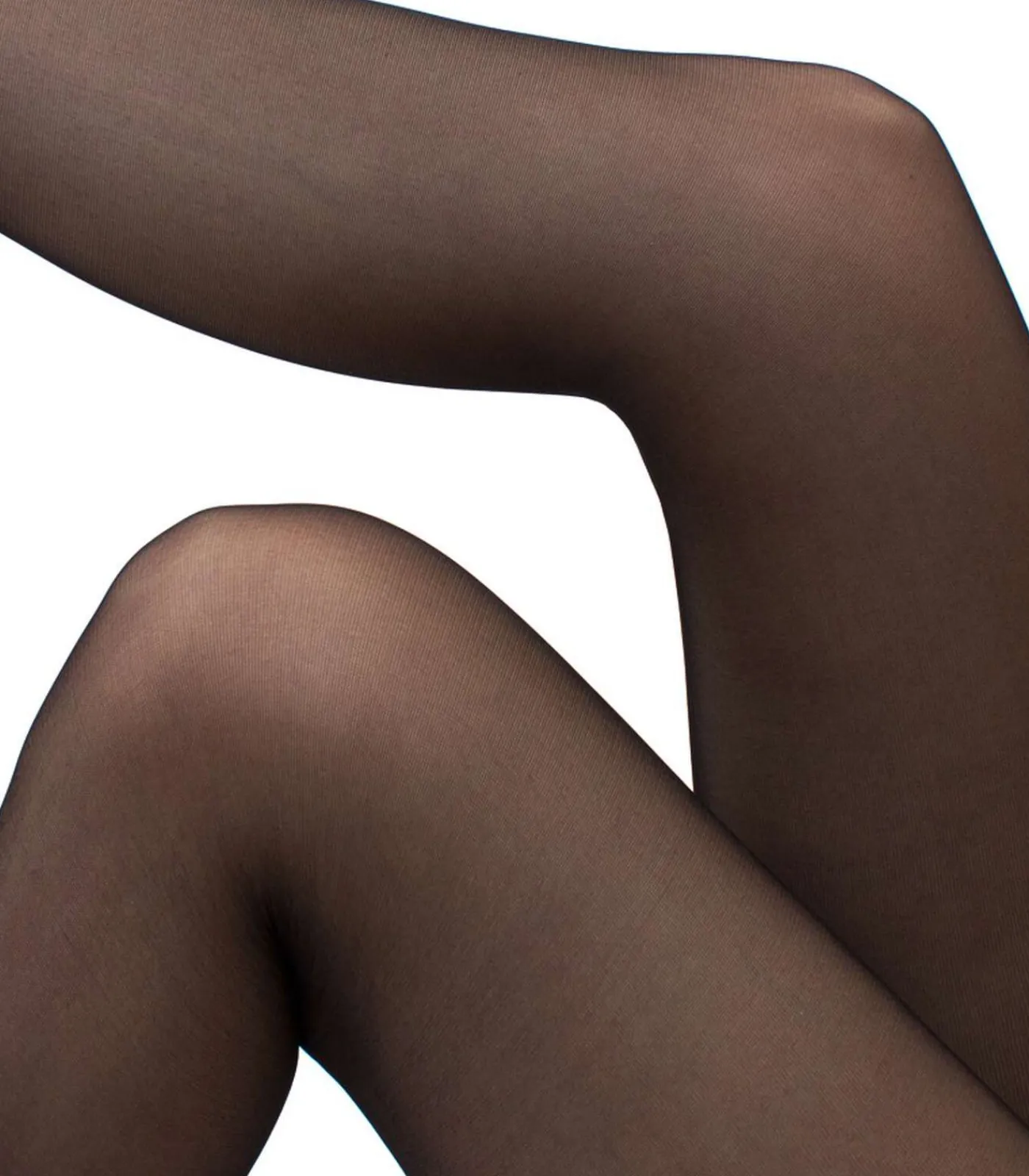 Giulia Intimo Plus licht glanzende 20den Sheer Panty met open kruis - Zwart - S black Clearance