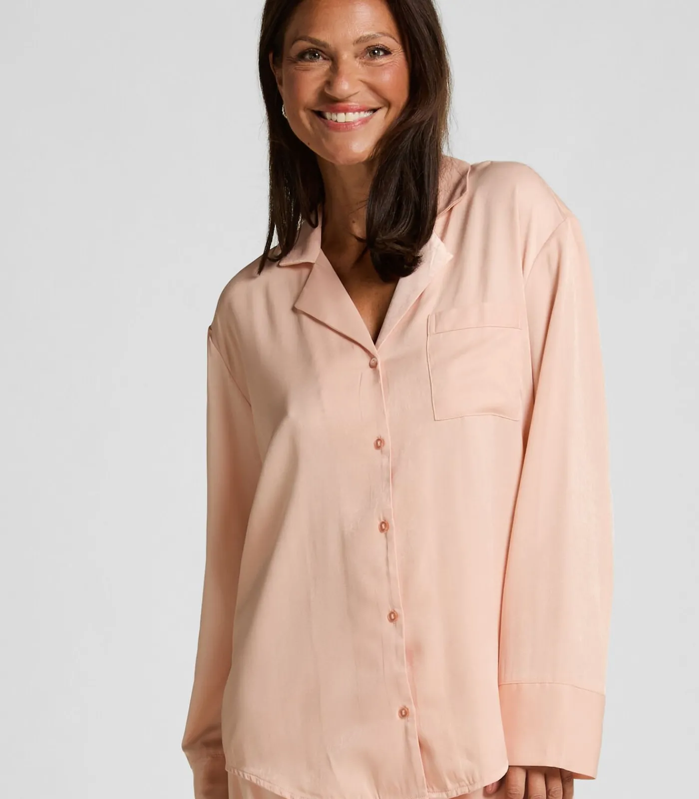 Hunkemöller Jacket lange mouwen Satijn Ayla pink Discount