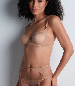 Aubade Jarretelgordel Sheer Emotion beige Clearance