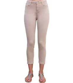 BLEU D'AZUR JAZZ - 7/8 KATOEN STRETCH ZANDKLEURIGE JEANS beige Best