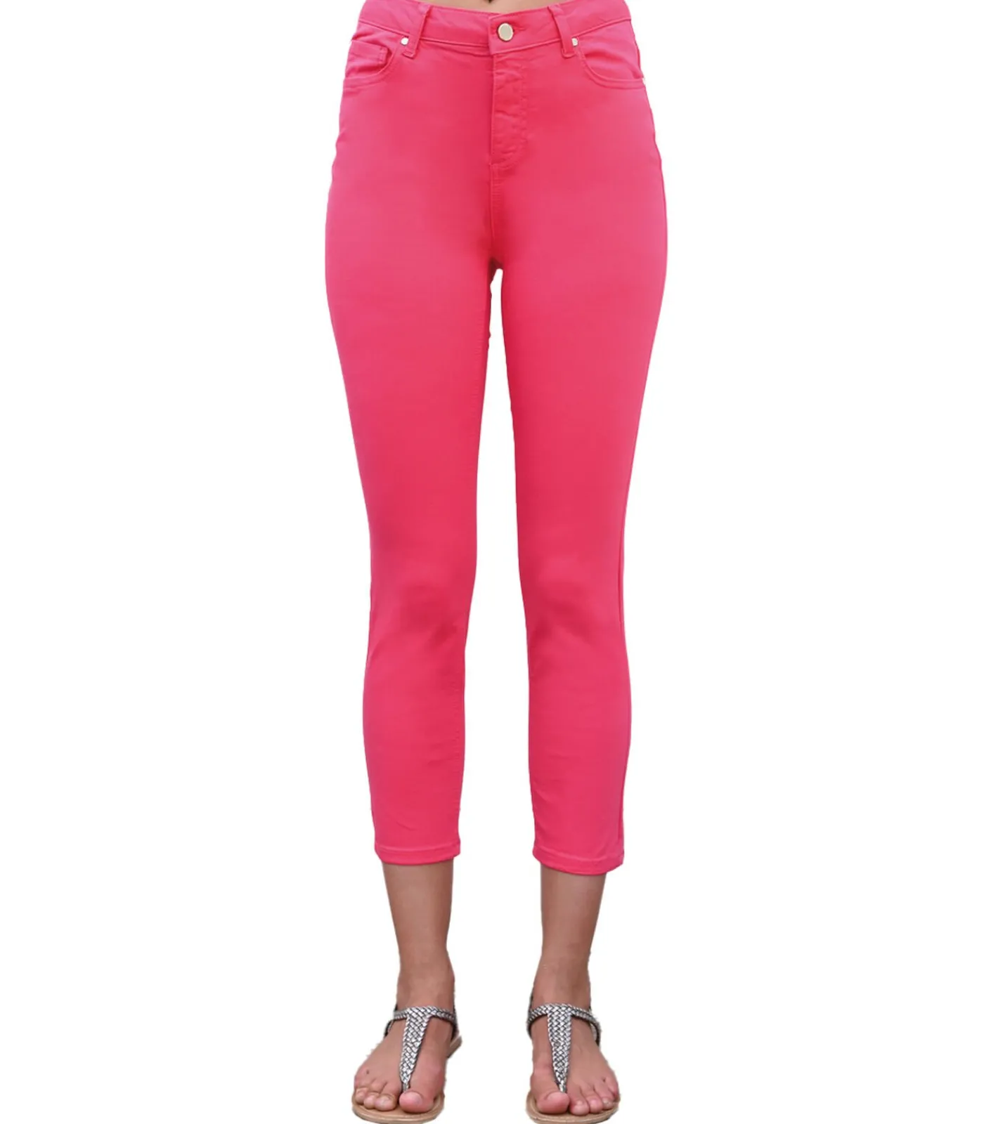 BLEU D'AZUR JAZZ - 7/8 STRETCH KATOENEN WATERMELOEN JEANS pink Discount