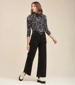 La Fée Maraboutée Jean Flare in biologisch katoen black New