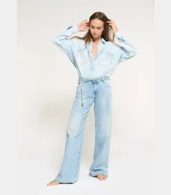 Le Temps des Cerises Jeans flare , lengte 34 blue New