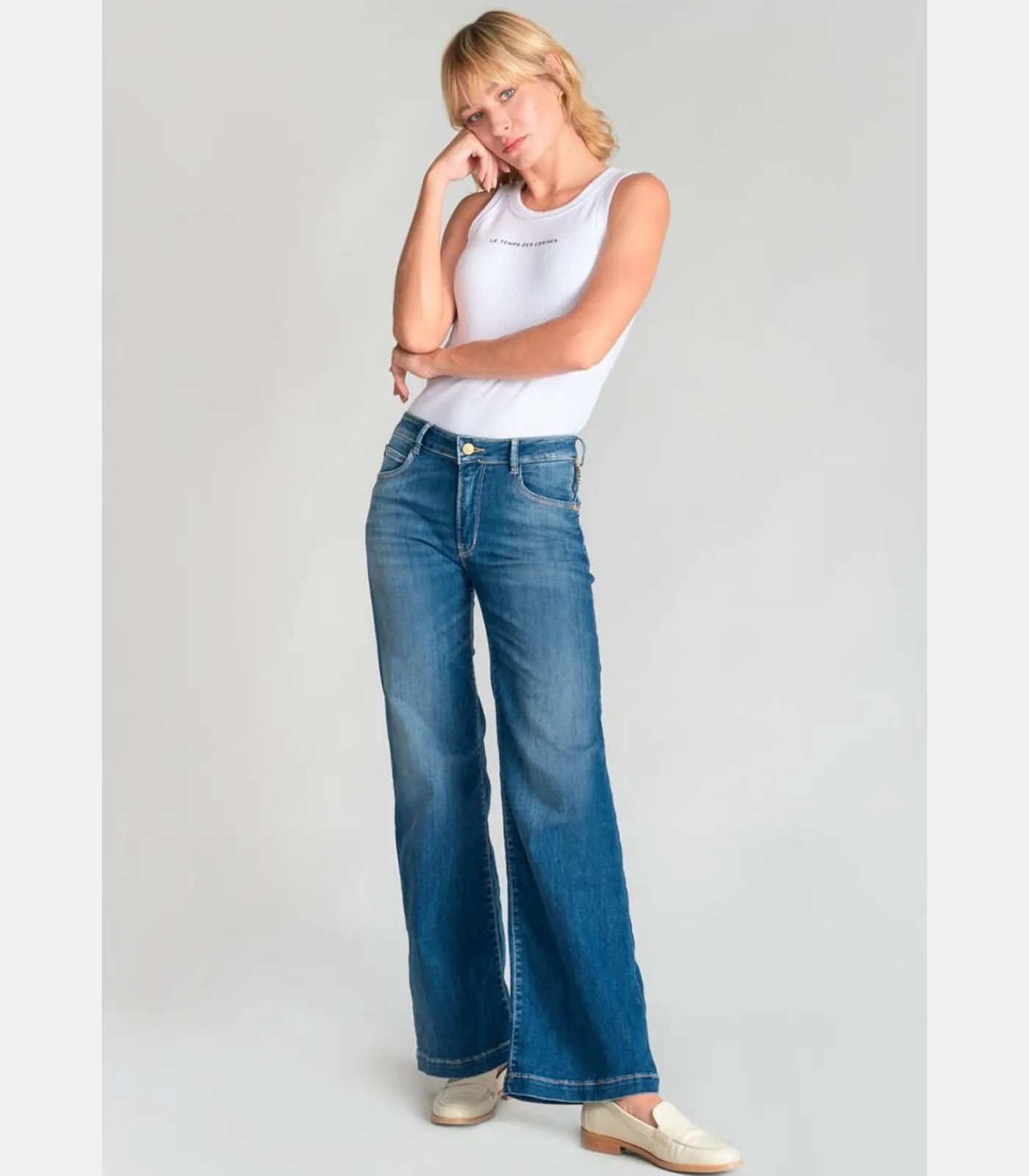 Le Temps des Cerises Jeans flare pulp flare, lengte 34 blue Online
